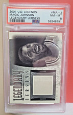 Magic Johnson Legendary Jerseys 2000-01 Upper Deck NBA Legends #MA-J HOF PSA 8
