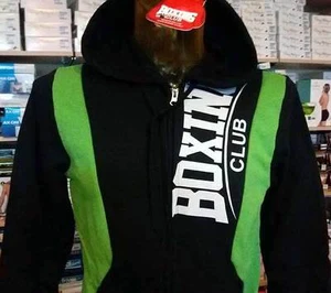 Felpa uomo Boxing Club con logo frontale, bande, tasche e cappuccio art BC1577 - Imagen 1 de 3