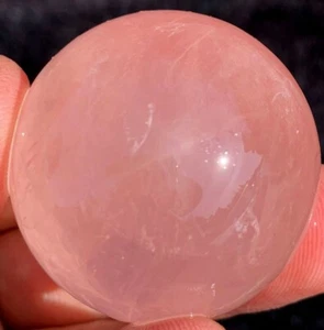 1,53"80g TOP! Natürlicher Edelstein Starlight Reis Rosenquarz Eiskugel Kugel ie2062 - Bild 1 von 12