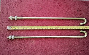 Battery Hold Down Hook Bolts  Universal fit up Lorry CAR VAN BOAT x 2pcs - Picture 1 of 8