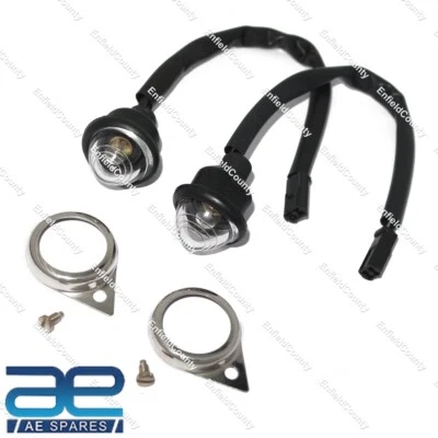 WHITE PILOT PARKING LIGHT WITH CHROME RIMS FOR ROYAL ENFIELD BULLET CLASSIC S2u - Image 1 of 4