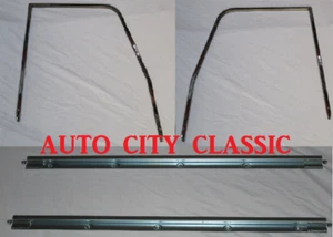 1947 - 1950 Chevrolet GMC Pickup Door Glass Frame Set 4PC Chrome - Picture 1 of 1