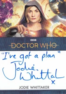 TARJETA DE AUTÓGRAFO DOCTOR WHO SERIES 11 Y 12 - JODIE WHITTAKER ""TENGO UN PLAN - Imagen 1 de 1