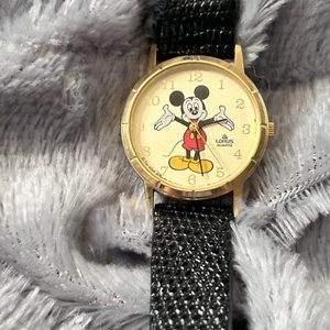 Vintage Lorus Walt Disney Mickey Mouse Unisex Quartz Wristwatch Y481-1720 READ - Picture 1 of 7