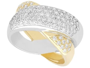 Contemporary 0.52 ct Diamond and 18 Carat Gold Dress Ring - Picture 1 of 10