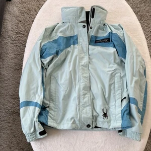 🔥SPYDER Boy's Winter Ski Jacket, Sz Youth 18, Hood, Full-zip, Blue (see Desc.) - Picture 1 of 16