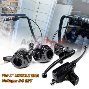 1" Switch Controls+ Clutch Levers Brake Cylinder For 96-12 Harley Sportster Dyna - Picture 1 of 9