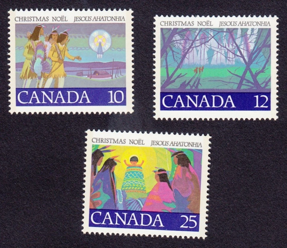 Navidad ** Canadá 1977 #741-743 MNH sellos conjunto de 3 Foto 1 de 1