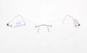 VTG Safilo Titanium 181/D R7E Rhodium Rimless Frames 50/18-135 mm Italy - Picture 1 of 7
