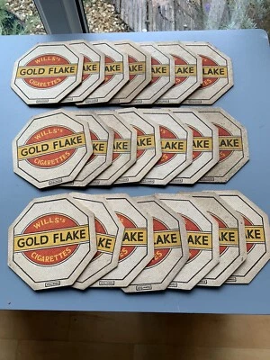 Wills Gold Flake Vintage Cigarette Beer Matt’s X 21 - Image 1 of 4