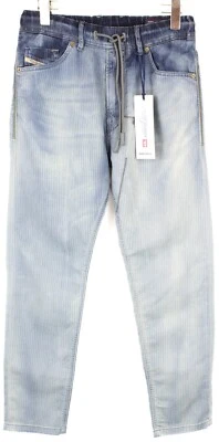 Diesel Narrot-Ne Jogg Jeans Herren W28 Verblichen Nadelstreifen Slim Fit Blau - Bild 1 von 4