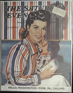 Saturday Evening Post October 25, 1941 Al Moore Cover, Complete Magazine - Foto 1 di 1
