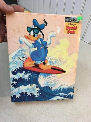Vintage Walt Disney Donald Duck Surfing 100pc Puzzle No 4649-43 Golden Mfg - Image 1 of 4