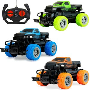 Kids RC Remote Control Big Wheel Monster Truck Off Road Toy Pickup Vehicle Gift - Picture 1 of 27