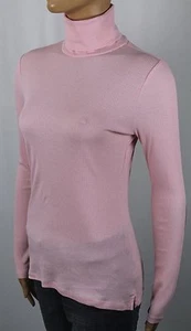 Ralph Lauren Pink Turtleneck Lightweight Sweater Faux Suede Elbow Patch NWT - Picture 1 of 1