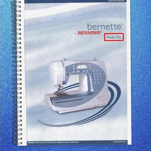BERNINA Bernette 92c Embroidery Instruction Manual - COIL BINDING - TOUGH COVERS - Picture 1 of 8