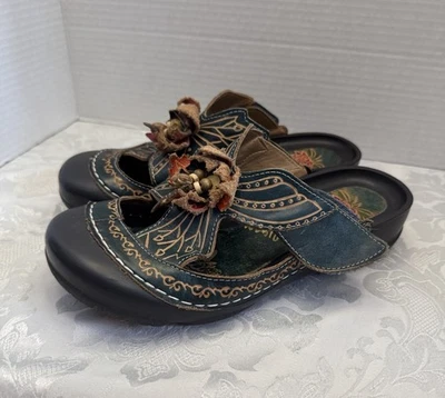 Elite By Corkys Size 7 Fern Clogs Mules Comfort Sandal Shoe Floral Boho - Image 1 of 4