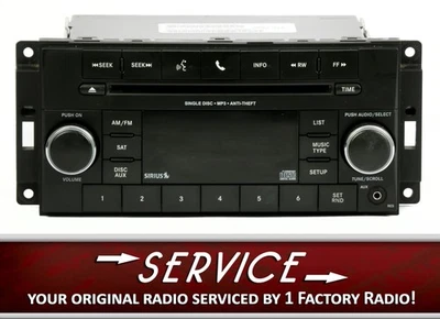 Remanufacture SERVICE for 2012-17 Jeep Wrangler Radio AM FM CD P05091198AB RES - Image 1 of 4