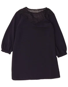 ZARA Womens 3/4 Sleeve Sheath Dress UK 14 Medium Black BW10 - Picture 1 of 3