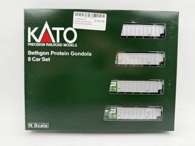 Kato N Scale #106-4650 Bethgon Protein Gondola BN #1 8 Car Set (New) - Image 1 of 4