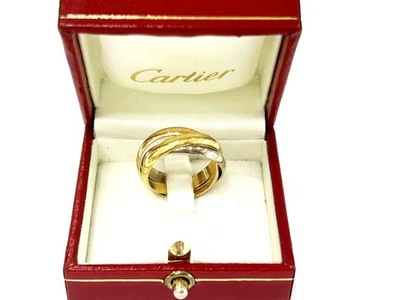 Anillo Cartier Trinidad Oro Rosa-Amarillo y Blanco 18K Modelo Clásico Talla 54 con Caja  Foto 1 de 4