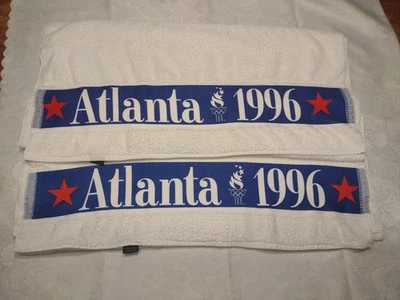 (2) 1996 Atlanta Olympics Canon White Cotton Towels 30"x56" Washed, Never Used - Image 1 of 4