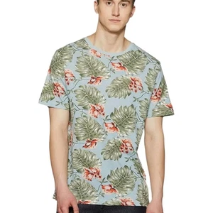Forever 21 Herren T-Shirt All Over Tropical Print Rundhals Größe Medium. - Bild 1 von 9