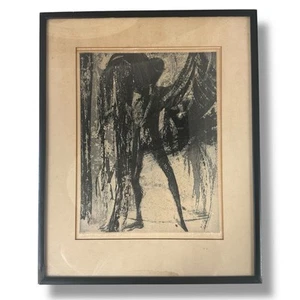 Elizabeth Delson Dream of Ikarus Aquatinta signiert AAA 1963 Radierung gerahmt - Bild 1 von 22
