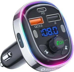  Bluetooth 5.3 FM Transmitter for Car, Bluetooth Car Adapter, PD 30W & QC3.0... - Picture 1 of 7