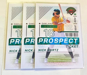 (3) Athletics Nick Kurtz Mint 2024 Panini Prospect Edition Rookie Card RC Lot - Picture 1 of 1