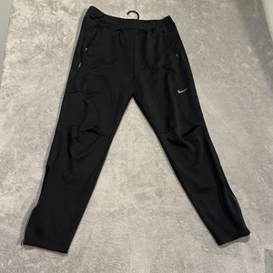 Nike Dri-FIT Pants Mens Large Black Training Ankle Zips Zip Pockets Athletic - Picture 1 of 13