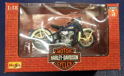 Maisto Harley Davidson Motorcycle Diecast 1998 Series 5 1936 EL Knucklehead 1:18 - Image 1 of 3