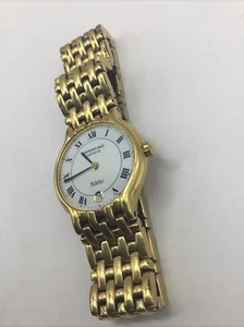 Raymond Weil Fidelio Watch Women 24mm White Dial Gold Plated Date Round, WS - 5" - Picture 1 of 9