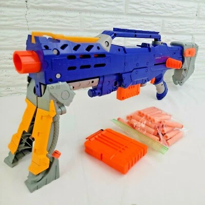 NERF LONGSHOT CS-6 DART Toy GUN N-STRIKE RIFLE CS6 Tested Clips Ammo - Image 1 of 4