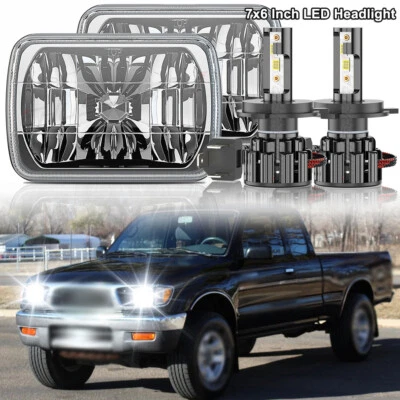 Pair 5x7" 7x6" LED Headlights High Low For Toyota Pickup 82-95 Tacoma 1995-1997 - Image 1 of 4