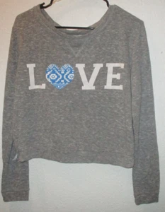 Girl's Planet Gold New York Sweater Crop Shirt Sweatshirt Size M (14-16) - Picture 1 of 4