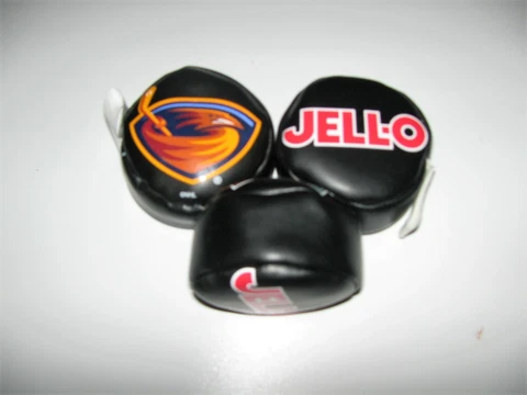 HTF! ATLANTA THRASHERS NHL JELLO Promotional Hockey Hacky Sack Mini Puck Cover