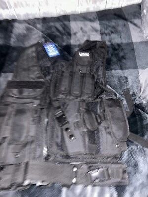Chaleco táctico negro Barska Loaded Gear VX-200 mano derecha con funda BI12018 Foto 1 de 4