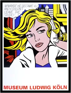 Roy Lichtenstein Maybe Poster Kunstdruck Bild im Alu Rahmen 85x65cm Neu - Bild 1 von 1