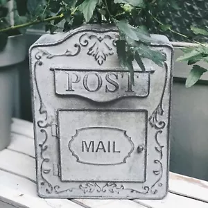 Vintage Mailbox Wall Mount Outside Antique Style Nostalgic Charm Home Decor - Picture 1 of 8