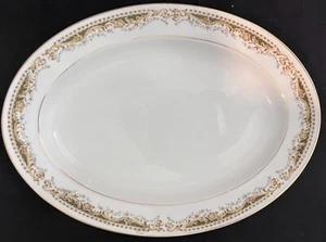 Signature Collection Select Queen Anne White 14.3x10.5" Large Serving Platter - Picture 1 of 2