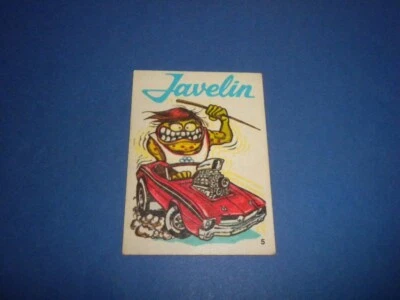ODD RODS Donruss sticker #5 JAVELIN related Odder Fantastic 1969-1973 - Image 1 of 4