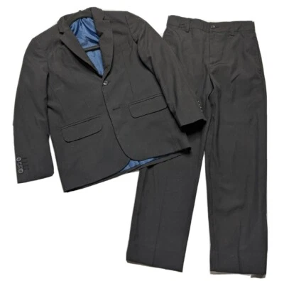BLAZER PANT Boys Kid Youth 8 10 Black 2 3 PC Piece Suit Set Church 1st Communion - Image 1 of 4