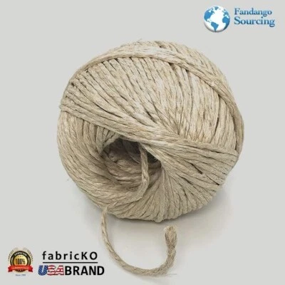 NIKNAXKO 20 Yards (60 feet) Italian Spring Twine 4ply Hemp and Wax Finish For Upholstery