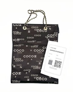 Chanel Coco CC Vintage Monogram Tasche Schultertasche m. Entrupy - Bild 1 von 8
