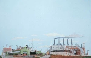 Walthers ~ HO Background Scene ~ Instant Horizons ~ The Docks ~ 949-713 - Picture 1 of 1