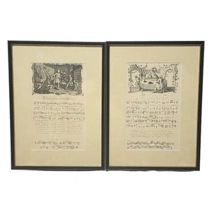 Pair Of Reproduction 1700's Sheet Music Debtors Welcome To Their Brother Framed - Picture 1 of 11