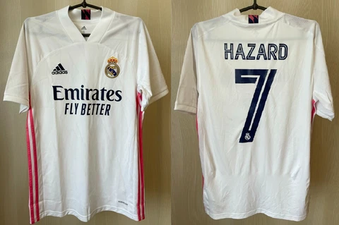 5+/5 Real Madrid #7 Hazard 2020/2021 Away Sz S Adidas soccer shirt jersey FM4735 Cover