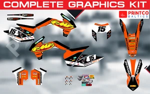 KTM SX EXC 65 85 125 250 300 450 2013-2025 complete graphics kit 21 mil - Picture 1 of 9