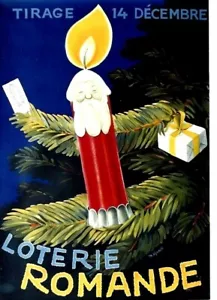 Original vintage poster SWISS LOTTERY CHRISTMAS SANTA c.1945 - Picture 1 of 1